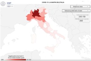 Covid-19: la mappa dell'Italia